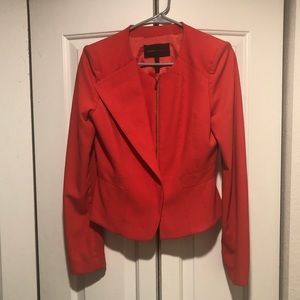 BCBG Red zip Blazer